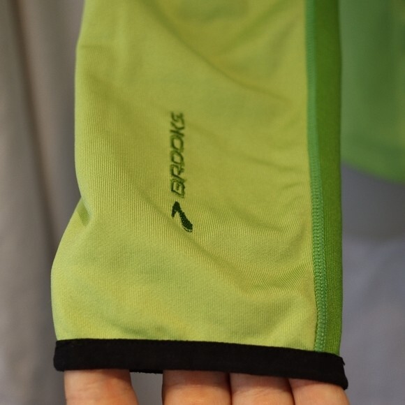 Brooks Green Athletic Track Jacket Pullover 1/4 Zip Small WL630 - Picture 5 of 12